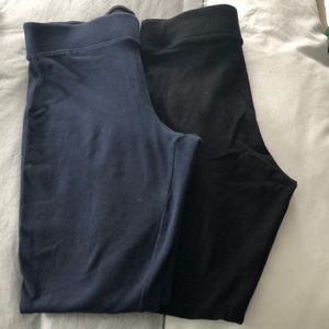Navy and black leggings